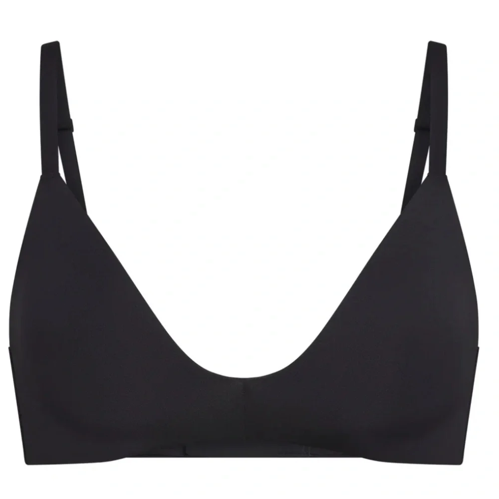 NWT Skims Women’s Black Wireless Lightly Lined Demi Bra in Onyx - size 36DDDD - Picture 2 of 6